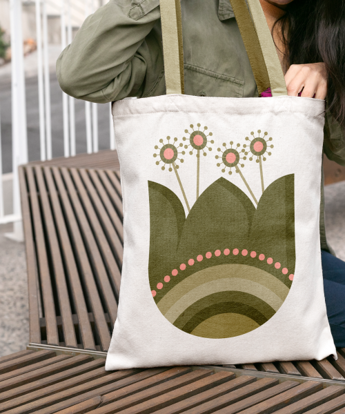 Green Bloom Tote